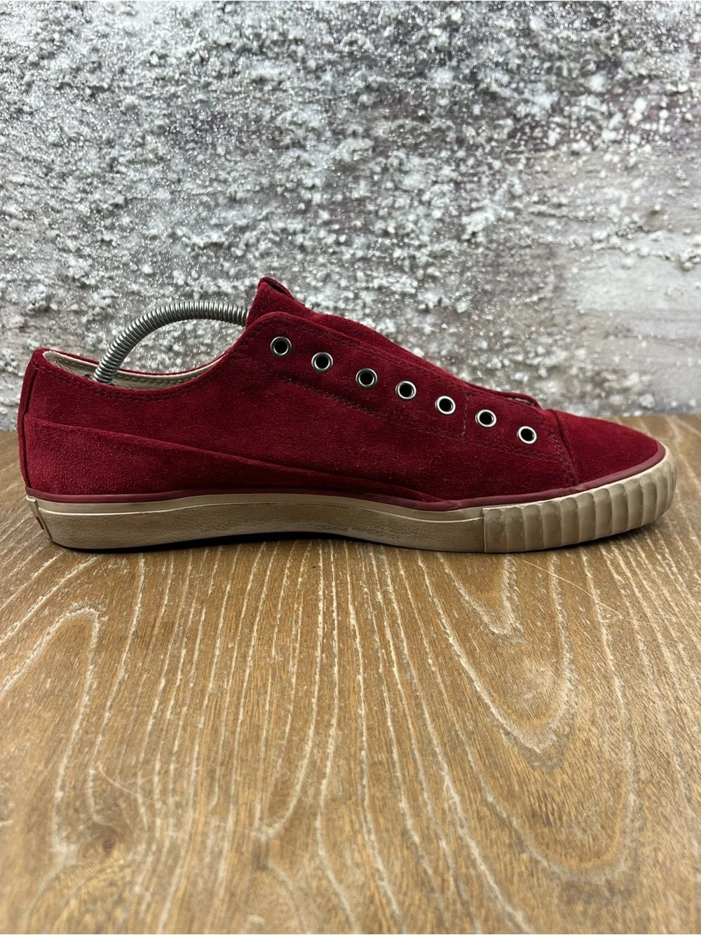 602 John Varvatos Men's Slip-On Suede Sneakers -  size 10